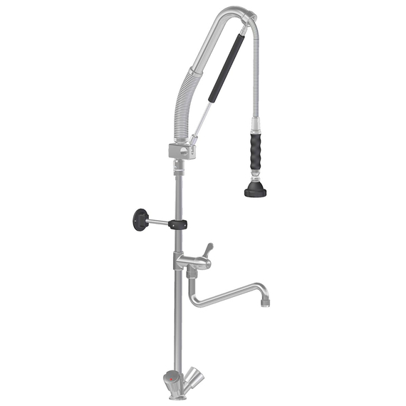Vaiotec Topline Geschirrwaschbrause mit Schwenkauslauf / 2 Mischventilen & Zug-Automatik - Einloch, 140 x 350 mm
