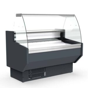 Vaiotec Topline Kühltheke 100 - gebogenes Frontglas "grau", 1025 x 800 mm
