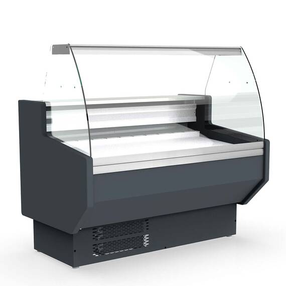 Vaiotec Topline Kühltheke 100 - gebogenes Frontglas "grau", 1025 x 800 mm