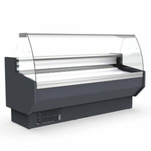 Vaiotec Topline Kühltheke 200 - gebogenes Frontglas "grau", 1985 x 800 mm