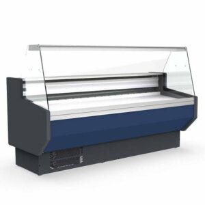 Vaiotec Topline Kühltheke 250 - gerades Frontglas "blau", 2465 x 800 mm