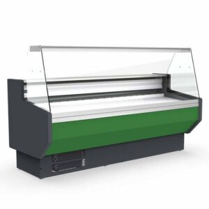 Vaiotec Topline Kühltheke 250 - gerades Frontglas "grün", 2465 x 800 mm