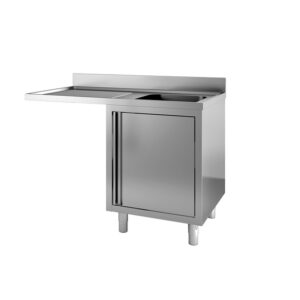 Vaiotec Topline Spülcenter / 1 Becken rechts mit Flügeltür, 1200 x 700 mm