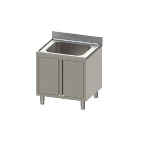 Vaiotec Topline Spülschrank / 1 Becken mit Flügeltüren, 800 x 700 mm