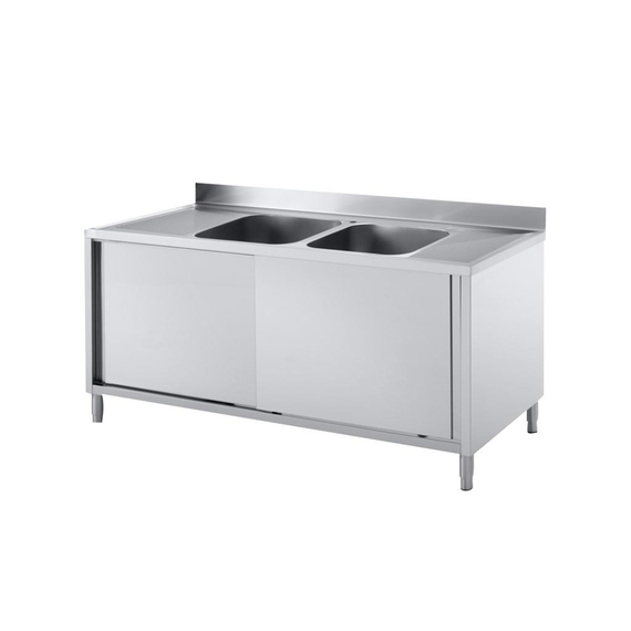 Vaiotec Topline Spülschrank / 2 Becken und 2 Abtropfflächen, 2000 x 700 mm