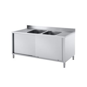 Vaiotec Topline Spülschrank / 2 Becken und 2 Abtropfflächen, 2400 x 700 mm