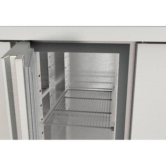 Vaiotec Topline Tiefkühltisch / 2-fach GN1/1 mit 2 Schubladen / 1 Tür, 1345 x 700 mm