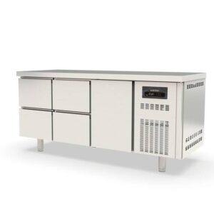 Vaiotec Topline Tiefkühltisch / 3-fach GN1/1 mit 4 Schubladen / 1 Tür, 1795 x 700 mm