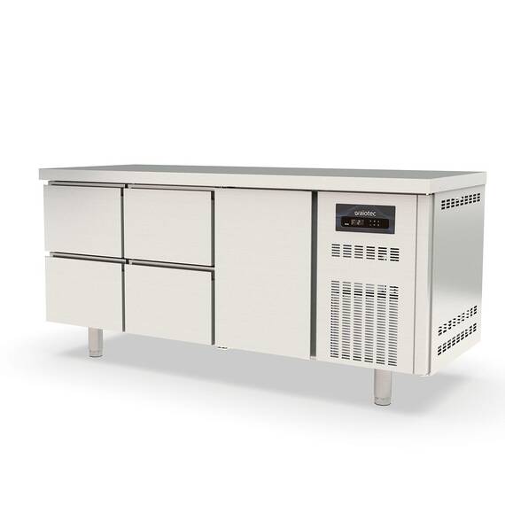 Vaiotec Topline Tiefkühltisch / 3-fach GN1/1 mit 4 Schubladen / 1 Tür, 1795 x 700 mm