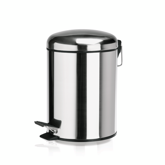 Was Germany Treteimer mit Kunststoffeinsatz, Ø 25 cm, 12 Ltr., Edelstahl