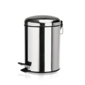 Was Germany Treteimer mit Kunststoffeinsatz, Ø 20 cm, 5 Ltr., Edelstahl