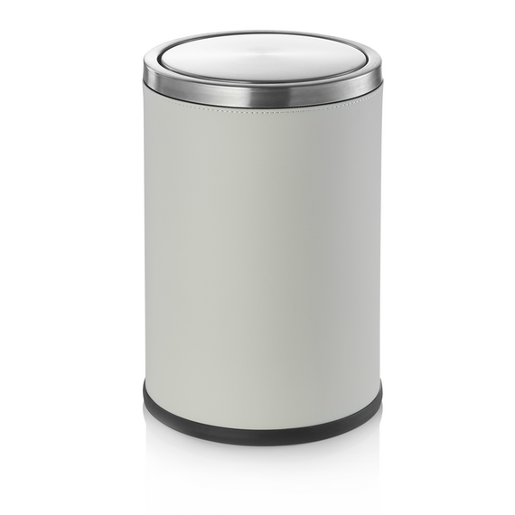 Was Germany Abfalleimer, 9 ltr., Ø 20 cm, beige, Edelstahl, Kunstleder