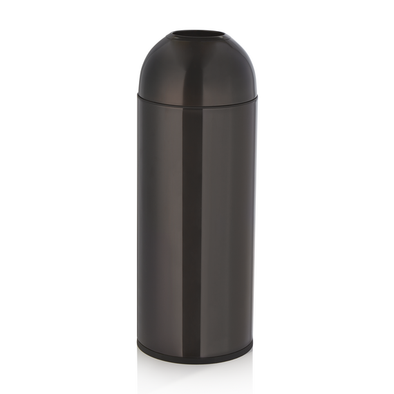 Was Germany Abfalleimer, Ø 30 cm, Höhe 83 cm, schwarz, Chromnickelstahl, Kunststoff
