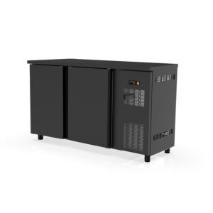Vaiotec Topline Barkühltisch schwarz / 2 Türen, 1485 x 530 mm