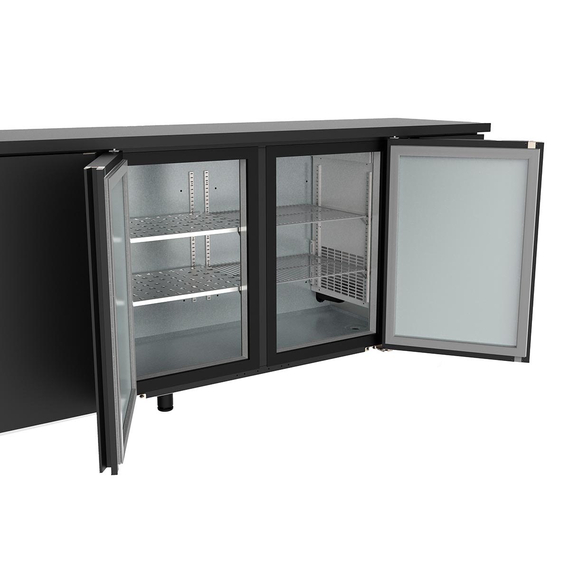 Vaiotec Topline Barkühltisch Edelstahl / 2 Türen, 1485 x 530 mm
