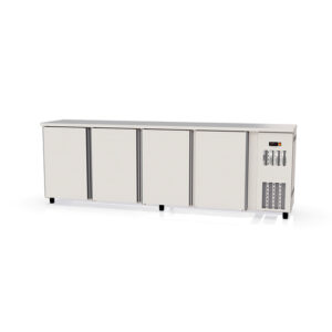 Vaiotec Topline Barkühltisch Edelstahl / 4 Türen, 2565 x 530 mm