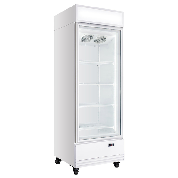 Vaiotec Topline Getränkekühlschrank 1 Tür / 570 Liter mit Leuchtaufsatz "weiß", 750 x 742 mm