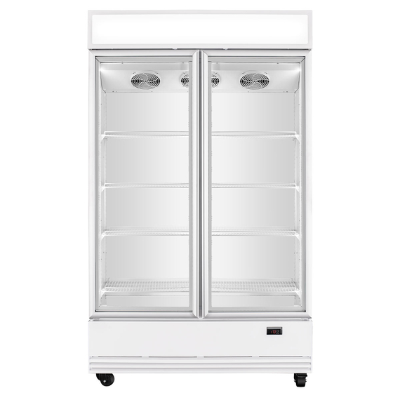 Vaiotec Topline Getränkekühlschrank 2 Türen / 1040 Liter mit Leuchtaufsatz "weiß", 1280 x 742 mm