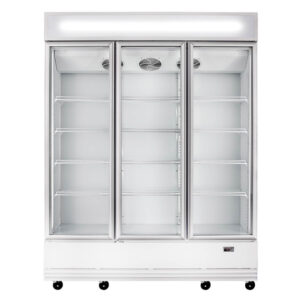 Vaiotec Topline Getränkekühlschrank 3 Türen / 1360 Liter mit Leuchtaufsatz "weiß", 1640 x 742 mm