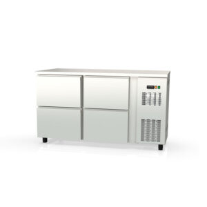 Vaiotec Topline Barkühltisch Edelstahl / 4 Schubladen, 1485 x 530 mm