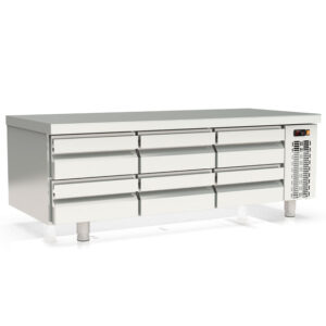 Vaiotec Topline Unterbaukühltisch (Slim) / 3-fach GN 1/1 mit 6 Schubladen, 1600 x 700 mm