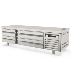 Vaiotec Topline Unterbaukühltisch / 2-fach mit 4 Schubladen für GN 2/1 & GN 1/1, 1660 x 700 mm