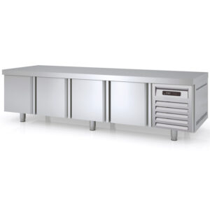 Vaiotec Topline Unterbaukühltisch / 4-fach GN 1/1 mit 4 Türen, 2245 x 700 mm