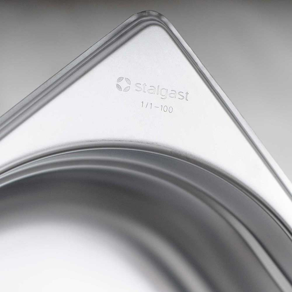Stalgast Edelstahl Gastronormbehälter Serie STANDARD, GN 1/6 (65mm)