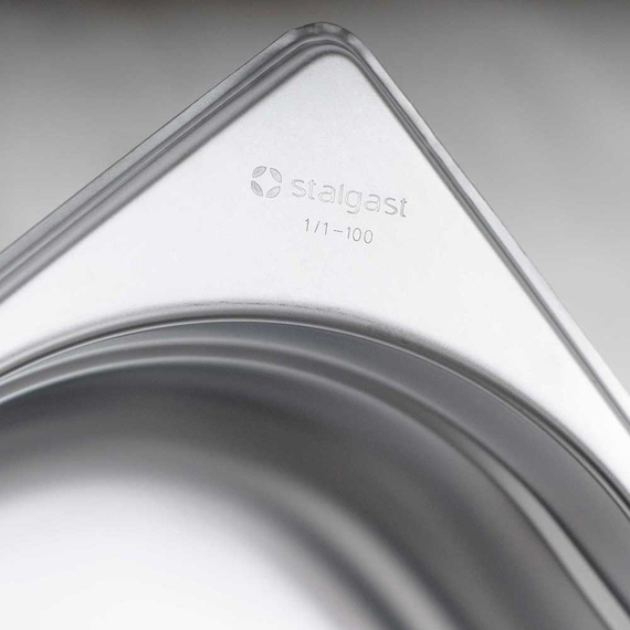Stalgast Edelstahl Gastronormbehälter Serie STANDARD, GN 1/6 (200mm)