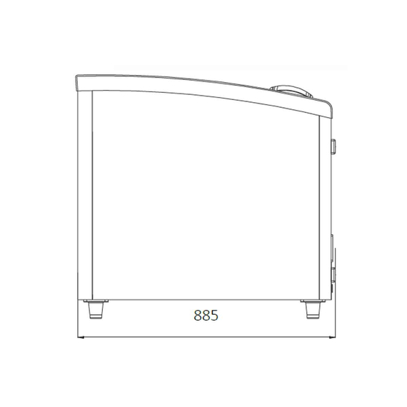 Vaiotec Topline Tiefkühltruhe 900 mit Glasschiebedeckel, Weiß, Kopfendtruhe für Kombinationen, LED, 1970 x 865 mm