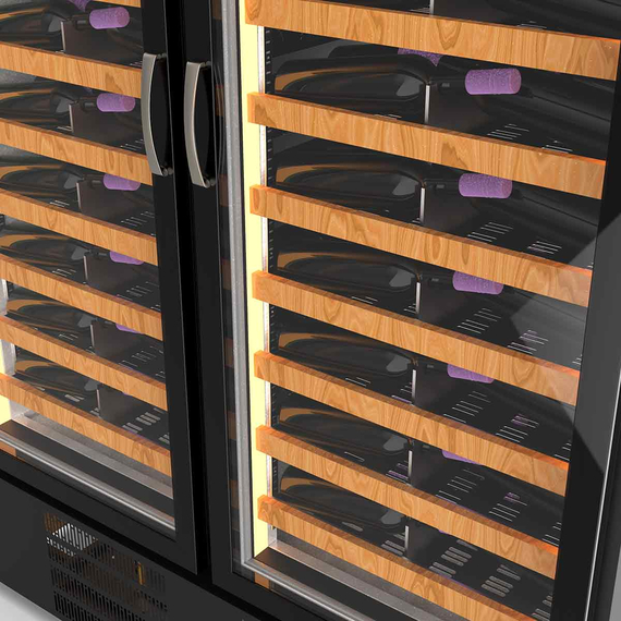 Vaiotec Topline Weinkühlschrank Schwarz, 1852 Liter, 315 Flaschen, 2055 x 735 mm
