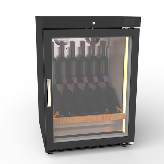 Vaiotec Topline Weinkühlschrank 650 Schwarz, 120 Liter, 26 Flaschen, 600 x 650 mm