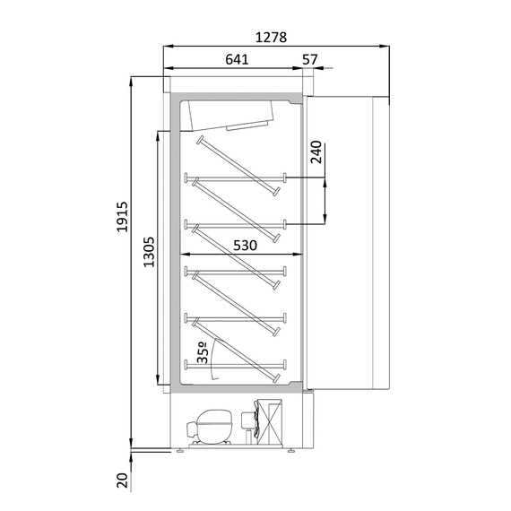 Vaiotec Topline Weinkühlschrank Schwarz, 2 Zonen asymmetrisch, 1000 Liter, 1250 x 770 mm