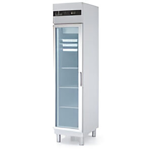 Vaiotec Topline Kühlschrank GN 1/1, Edelstahl, Glastür, 303 Liter, 430 x 770 mm