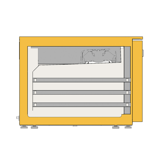 Vaiotec Topline Schockfroster Edelstahl, für 3x GN1/1 (40 mm), Aggregat rechts, 715 x 700 mm