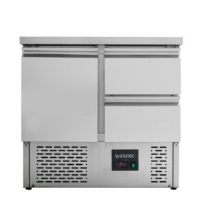 Vaiotec Kühltisch Mini / 2-fach - mit 1 Tür & 2 Schubladen, 900 x 700 mm