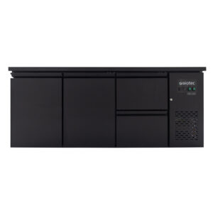 Vaiotec Barkühltisch schwarz / 2 Türen & 2 Schubladen - 425 l, 2005 x 520 mm