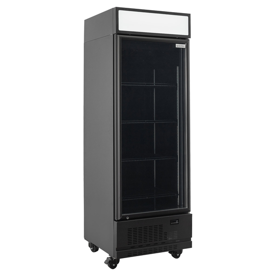 Vaiotec Topline Getränkekühlschrank 1 Tür / 570 Liter mit Leuchtaufsatz "schwarz", 750 x 760 mm