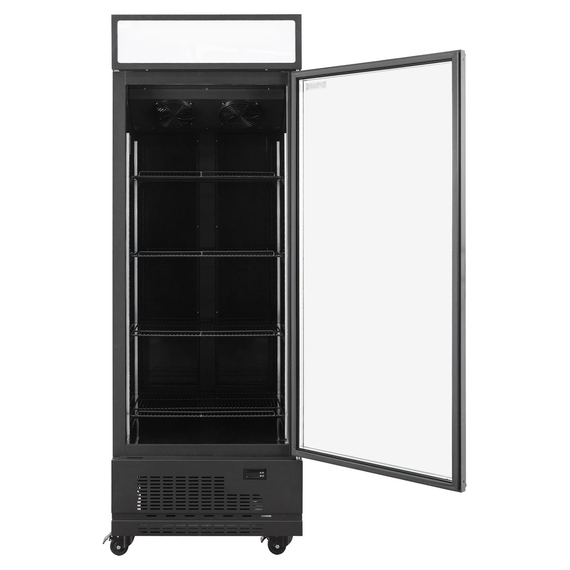 Vaiotec Topline Getränkekühlschrank 1 Tür / 570 Liter mit Leuchtaufsatz "schwarz", 750 x 760 mm