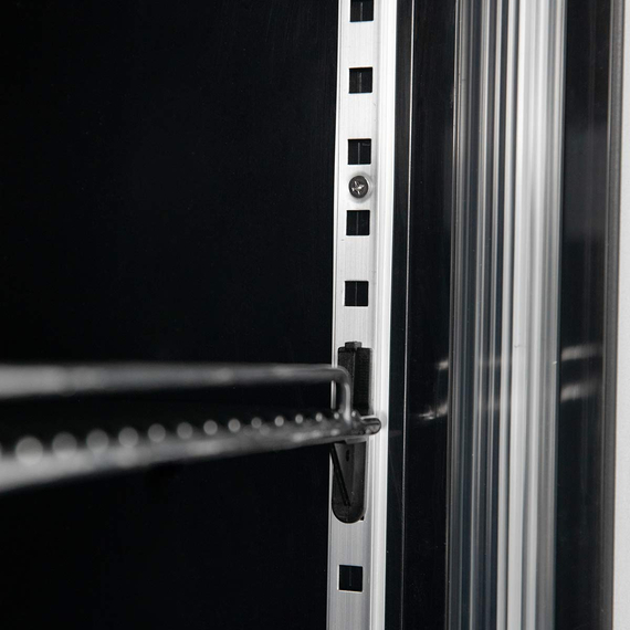 Vaiotec Topline Getränkekühlschrank 1 Tür / 570 Liter mit Leuchtaufsatz "schwarz", 750 x 760 mm