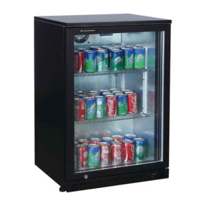 Vaiotec Barkühlschrank schwarz / 1 Glastür, Höhe 900 mm, 600 x 520 mm