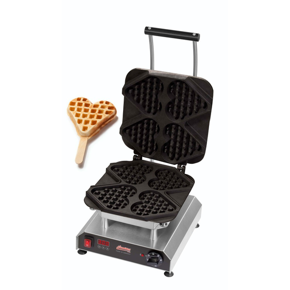 Neumärker Waffeleisen Thermocook® inkl. Waffel-Herz am Stiel Wechselplatten