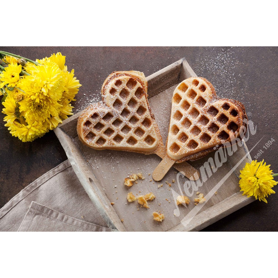Neumärker Waffeleisen Thermocook® inkl. Waffel-Herz am Stiel Wechselplatten