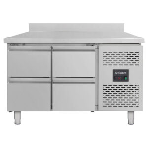 Vaiotec Kühltisch / 4 Schubladen inkl. Aufkantung - Monoblock, 1360 x 700 mm