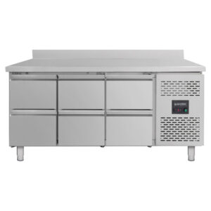 Vaiotec Kühltisch / 6 Schubladen inkl. Aufkantung - Monoblock, 1795 x 700 mm