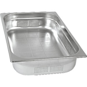 Stalgast Edelstahl Gastronormbehälter Serie STANDARD, GN 1/1 (20mm), perforiert/gelocht