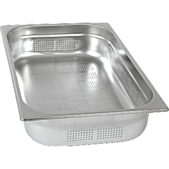Stalgast Edelstahl Gastronormbehälter Serie STANDARD, GN 1/1 (65mm), perforiert/gelocht