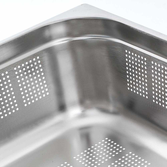 Stalgast Edelstahl Gastronormbehälter Serie Basic, GN 1/1 (65 mm), perforiert