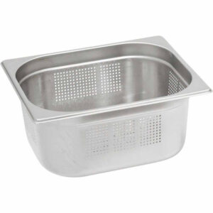 Stalgast Edelstahl Gastronormbehälter Serie STANDARD, GN 1/2 (100mm), perforiert/gelocht