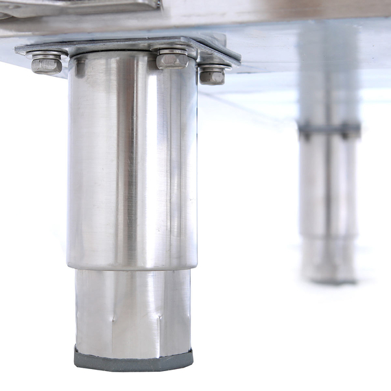 Vaiotec Salattheke / 3-fach mit Türen, Glasaufbau, für 5x GN 1/1 "grau", 2000 x 800 mm